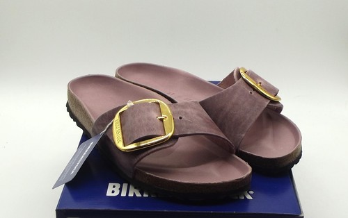 BIRKENSTOCK MADRID BIG BUCKLE L7 M5 LEDER LAVENDER SCHMALE Gr 38 NEU IM KARTON !