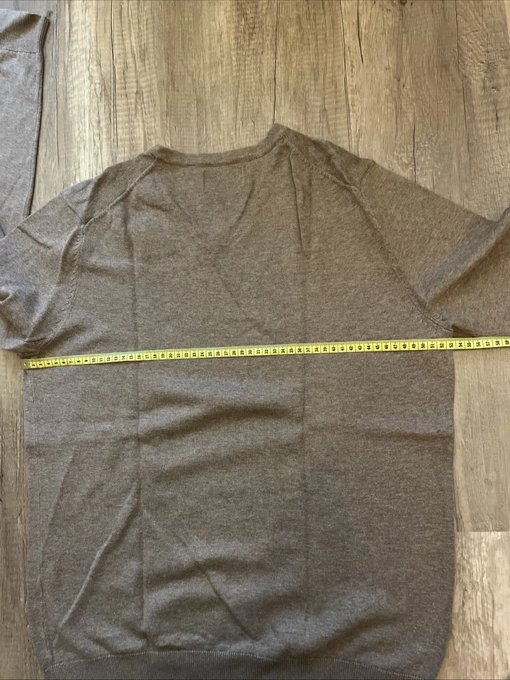 Pullover Herren Größe L Braun C&A Business Pullover V-Ausschnitt Langarm Top - Bild 3 von 4