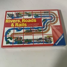 Rivers Roads and Rails Vintage And Complete Otto Ravensburger Matching Game Kids