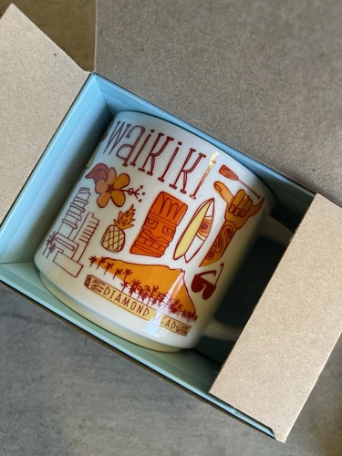 Starbucks Waikiki Hawaii Been There Series Coffee Mug 14 Oz - New