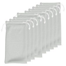 10pcs Eyeglass Pouch Microfiber Sunglasses Storage Bag Thick, Grey