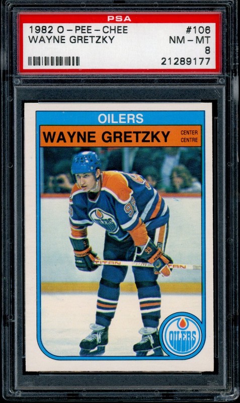 1982-83 OPC O pee Chee NHL #106 Wayne Gretzky HOF PSA 8 NM-MINT Edmonton Oilers