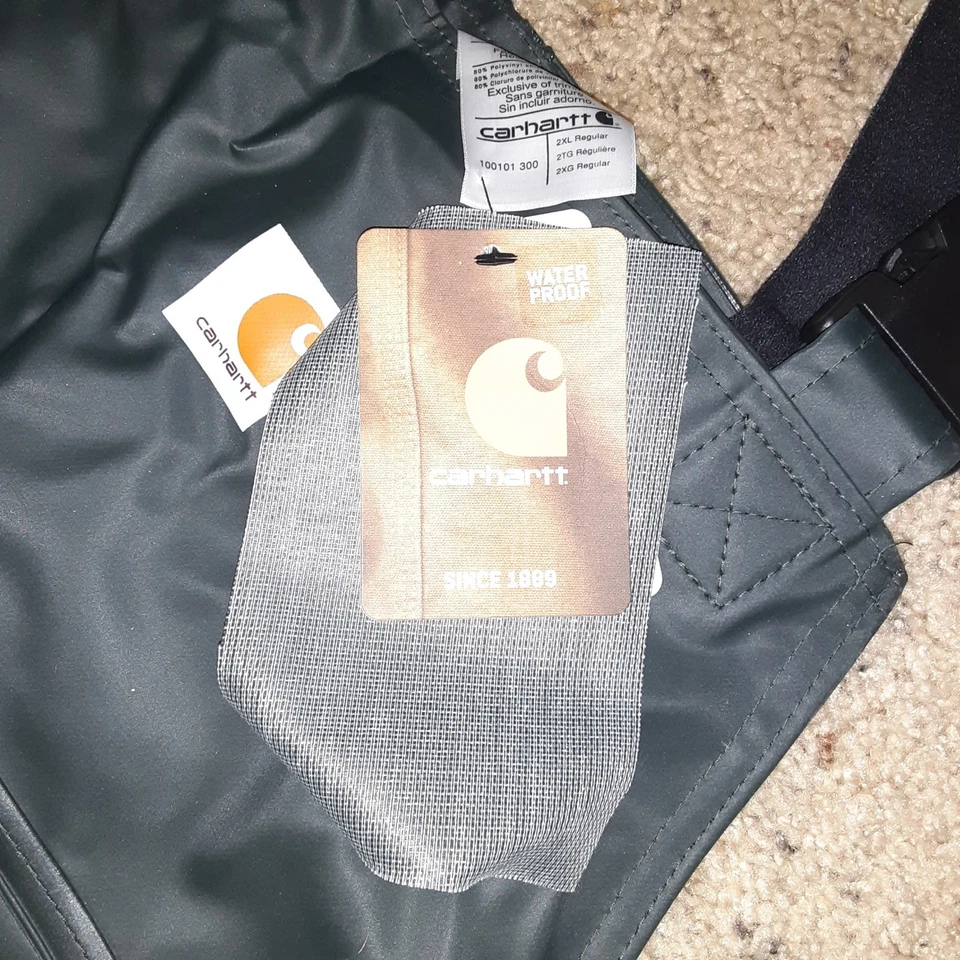 Babero Carhartt Goma Impermeable Vadeadores 2XL Regular Negro Foto 3 de 4