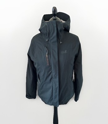 Womens Jack Wolfskin Troposphere Texapore Insultated Black Jacket 8/10 Hooded