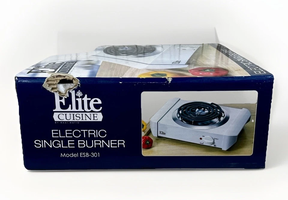 Estufa eléctrica portátil de un solo quemador placa caliente enrollada 1000 W encimera blanca Foto 3 de 4