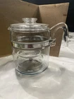 Vintage Pyrex 8-9 Cup Glass Percolator Model 8446 B Coffee Pot-SEE DETAILS