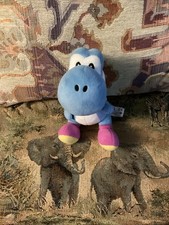 Super Mario Bros Little Buddy Yoshi Plush Toy 7-inch Blue