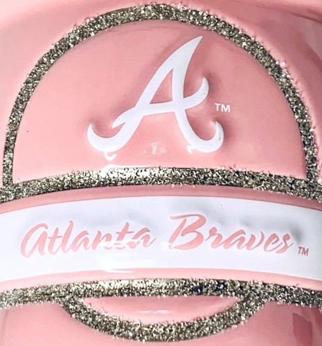 Atlanta Braves Major League Baseball 2009 Pink Gold Glitter 14 OZ Mug NEW - Picture 4 of 7