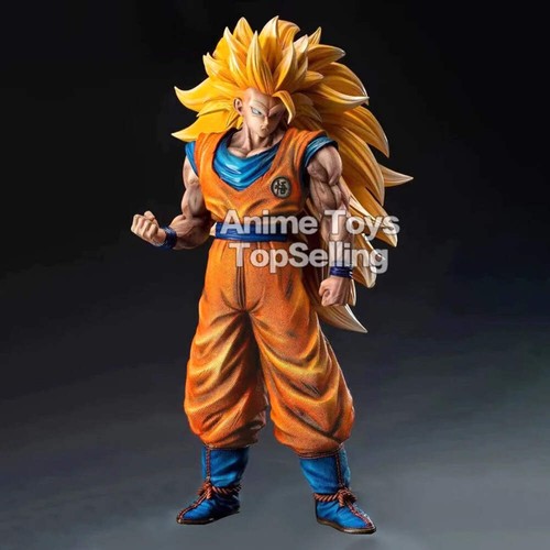 Statua 11,8 pollici/30 cm anime Dragon Ball Z figura SSJ3 Goku figura PVC Super Saiyan - Foto 3 di 8