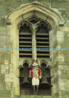D168329 Wimborne Minster. Der Quarter Jack auf der Außenseite der West Tower Dose