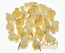 20 Pcs Cream Push On Fit Guitar AMP Amplifier Knobs Effect Pedal  