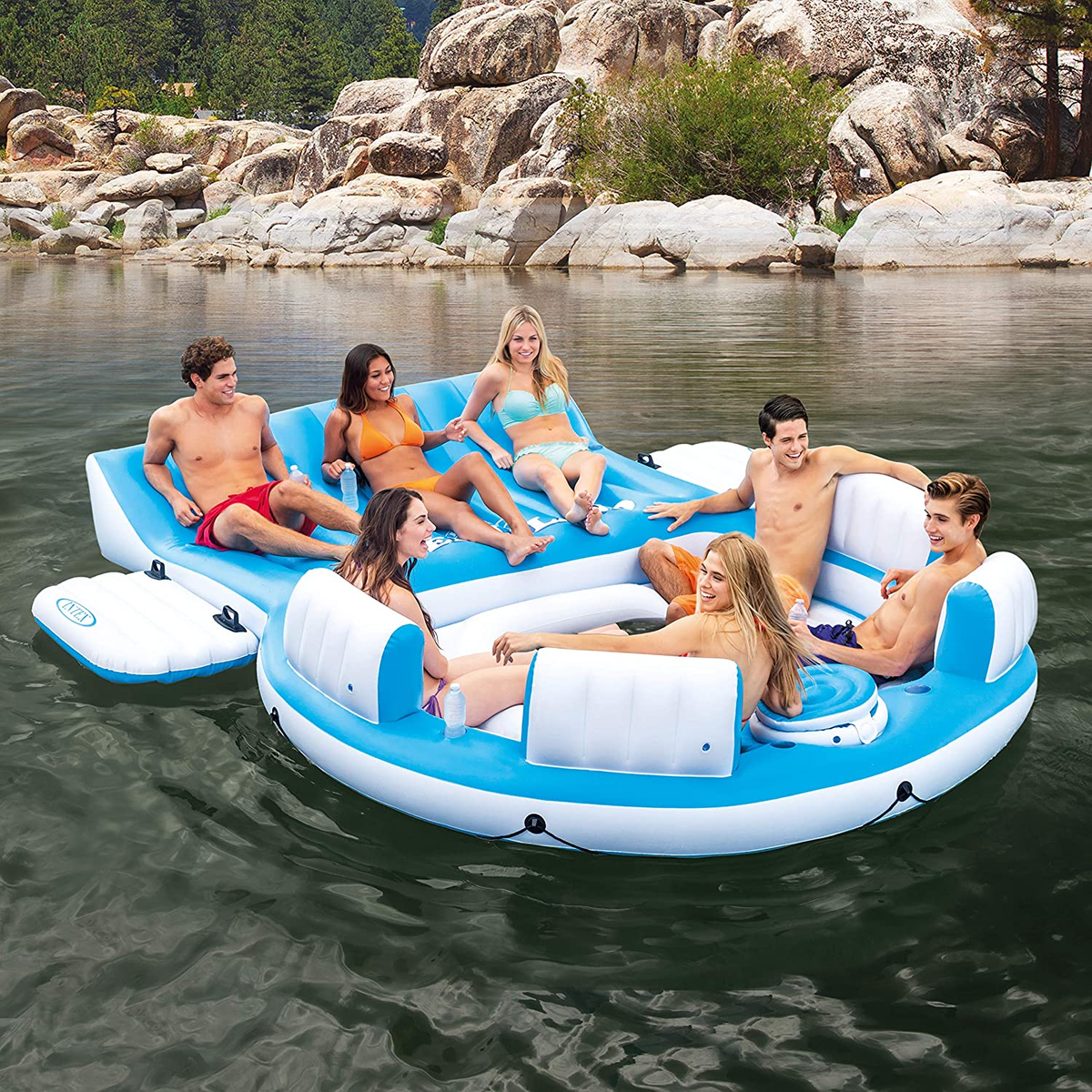 Large Floating Island Inflatable Island Pool Float Tub Large Floating Island Inflatable Island Pool Float Tub