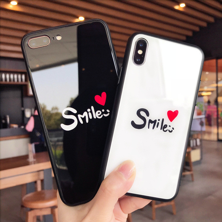 Korean Style iPhone X Case iPhone X Smile Case Couple iPhone X Case - Main Image