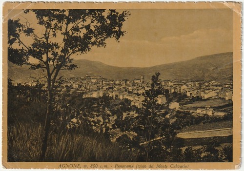 AGNONE - ISERNIA - PANORAMA VISTO DA MONTE CALVARIO - VIAGG. 1954 -48290-