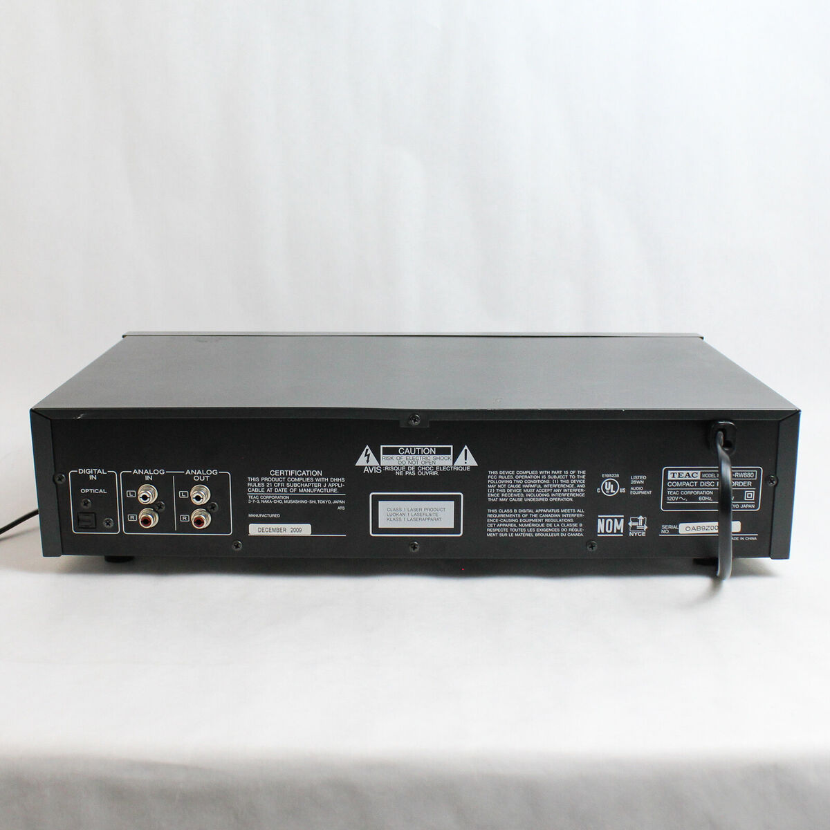 TEAC CD-RW880 Compact Disc Recorder Player Black Tested TEAC CD-RW880 Compact Disc Recorder Player Black Tested