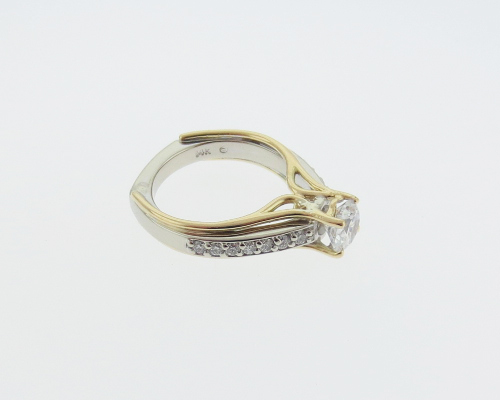 Finelli Design Jewelry Genuine Diamonds Solid 14k Gold Engagement Semi-Mount Ri - Picture 10 of 11