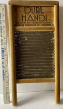 Vintage Dubl Handi Washboard Co Columbus Ohio Wash Board 18" X 8 1/2"