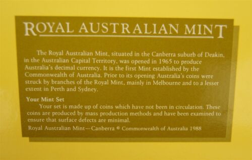 Juego de 8 monedas de la Casa de la Moneda Real Australiana 1988 Bicentenario de Australia UNC - Imagen 8 de 8