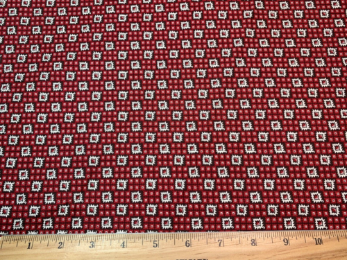 1800s /Civil War Repro Fabric Free Spirit Red Black Nebraska Museum Reprint FQ - Picture 2 of 5