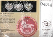 Vintage 1986 Creative Circle 2434 Dear Heart Ornaments Cross Stitch Sewing Kit
