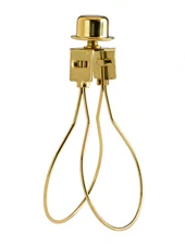 Lamp Shade Light Bulb Clip Adapter Clip on with Shade Attaching Finial Top, Gold