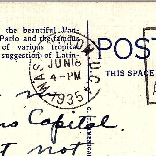 Washington DC Lino Postal Unión Panamericana Fuente Azteca De Colección 1935 - Imagen 7 de 8