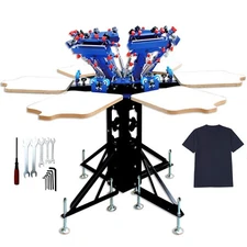 6 Color Screen Printing Machine DIY Shirt Micro-registration Press Printer