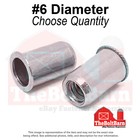 #6-32 Small Flange Smooth Body Rivet Nuts Zinc Clear (Choose Quantity)