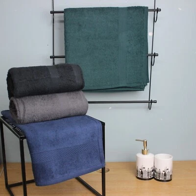 BPS HOME Luxury Hand Towel Designer 100% Cotton Fluffy Capetown Emerald Green 50x100cm