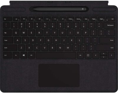 Black - Microsoft Surface Pro 11, 10, 9, 8, X Keyboard with Slim Pen