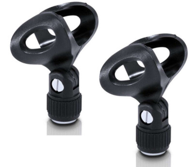 2 x Mikrofon Klammer Klemme Halter Clip Clamp bis Ø 30 mm HMHK03 Mikrofonhalter