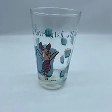 Piglet Feeling Thirsty All Over 16 oz Pint Glass Winnie The Pooh Disney Vintage