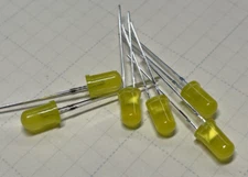 Slow 0.5Hz Blink Flash Diffused Yellow 5mm LED Blinking Flashing US Stock Qty 50