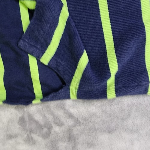 Polo Ralph Lauren Polo Shirt Large L Blue Green Stripes Custom Fit Pink Pony - Picture 7 of 11