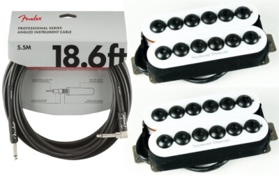 Seymour Duncan Invader 6 String Humbucker Set In White SH-8b & SH-8n (FENDER 18)