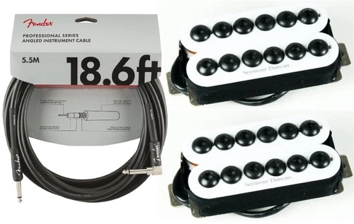 Seymour Duncan Invader 6 String Humbucker Set In White SH-8b & SH-8n (FENDER 18)
