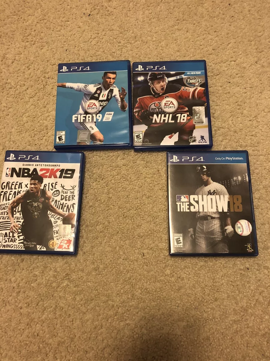 PlayStation 4 Game Bundle FIFA 19 NBA 2k 19 MLB The Show 19