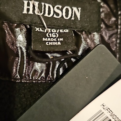 NEW! HUDSON JEANS Big Kid's Puffer Jacket Faux Fur Trim Hood XL - Picture 7 of 8