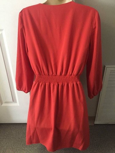 Gianni Bini Orange Long Sleeve Women's Dress EUC Size XS Xsmall - Picture 3 of 3