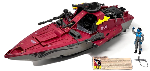 MINT 1985 GI Joe Moray HYDROFOIL + SEARCH LIGHT LENS! Lampreys, CARD + BLUEPRINT - Picture 4 of 24