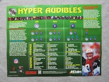 NFL QB Club 96 Original Poster SNES NINTENDO