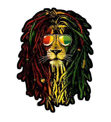 Bob Marley Lion Sticker Decal
