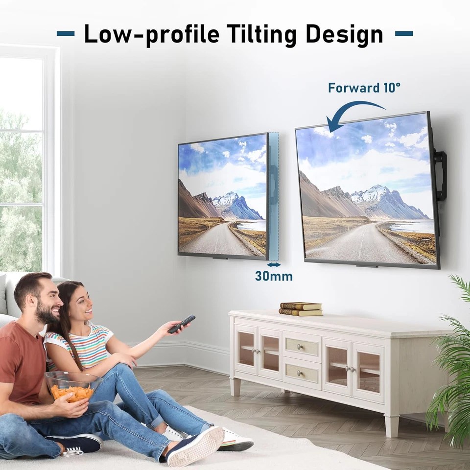 BONTEC TV Wall Mount Bracket for Most 26-65 inch LCD/LED/OLED Flat Curved TVs, x - Image 2 of 4