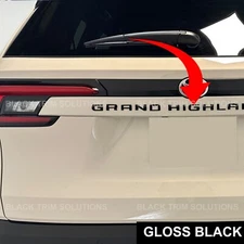 Gloss Black Letter Vinyl Decal Inlay Tailgate Rear For Toyota Grand Highlander
