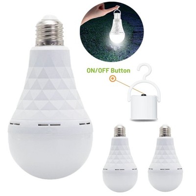2PCS Rechargeable Light Bulbs Emergency Lights for Home Power Failure 15W LED