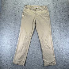 St. John's Bay Pant Men 32x30 Beige Cotton Chino Straight Office Preppy Stretch