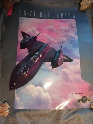 Vintage Lockheed Sr-71 Blackbird Poster 16x20 Inches 1997