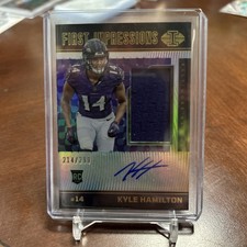 2022 Illusions Kyle Hamilton First Impressions Blue Auto /299 Rookie RC RPA #142