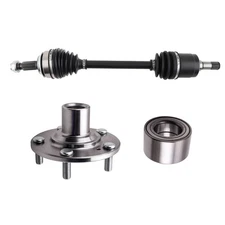 Front Left CV Axle Shaft+Wheel Hubs Bearings for Honda Civic 1.8L l4 2006-2011