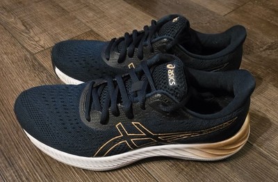 ASICS Gel-Excite 8 Running Shoes Women s Size 8 (1012A916) Dark Blue & Gold